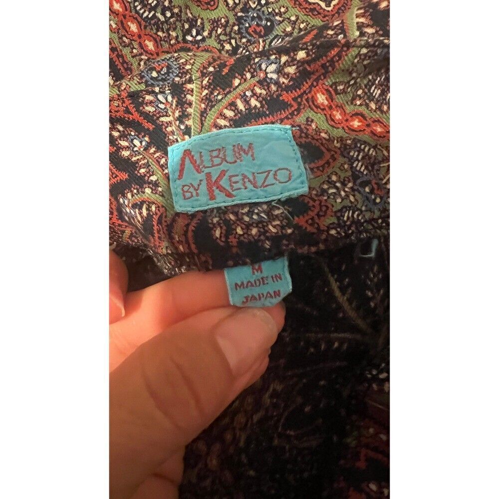 vtg 80s‎ album by Kenzo corduroy jacket paisley blue retro top Medium - Picture 9 of 9